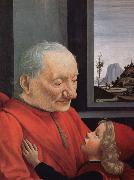 GHIRLANDAIO, Domenico An old man with a boy's portrait oil painting picture wholesale